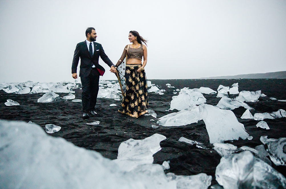 Indian-Wedding-Photography-Destination-Wedding-Iceland-Reynisfjara Beach-Engagement 4