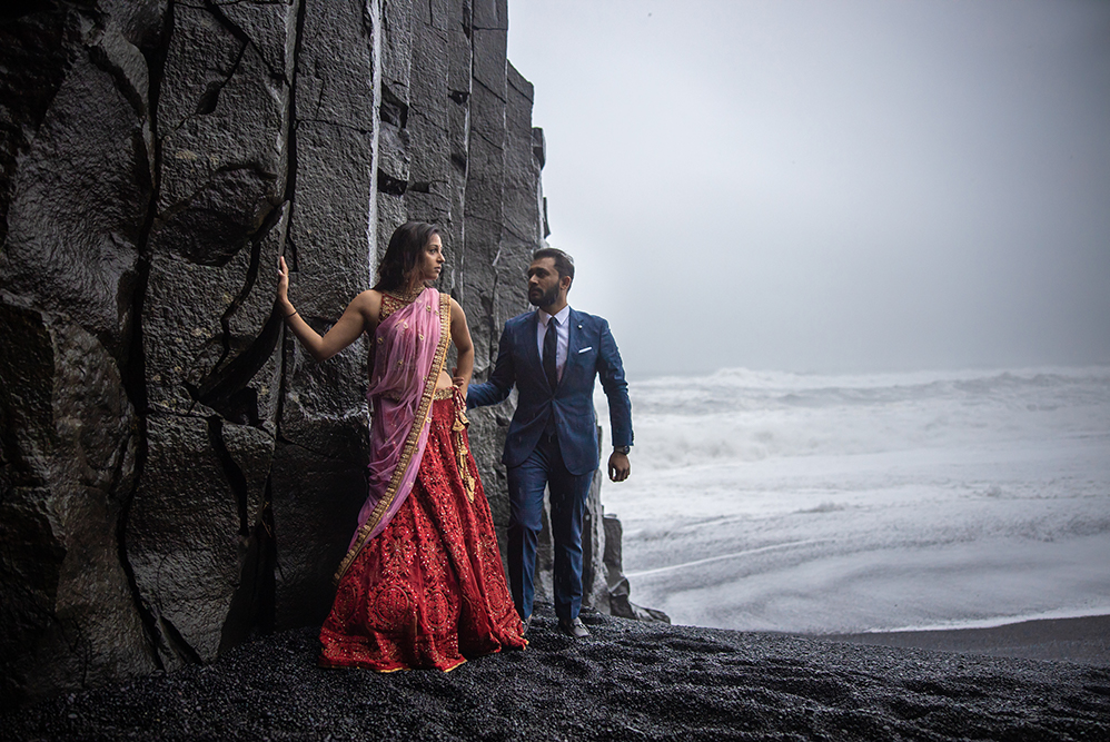 Indian-Wedding-Photography-Destination-Wedding-Iceland-Reynisfjara Beach-Engagement 6
