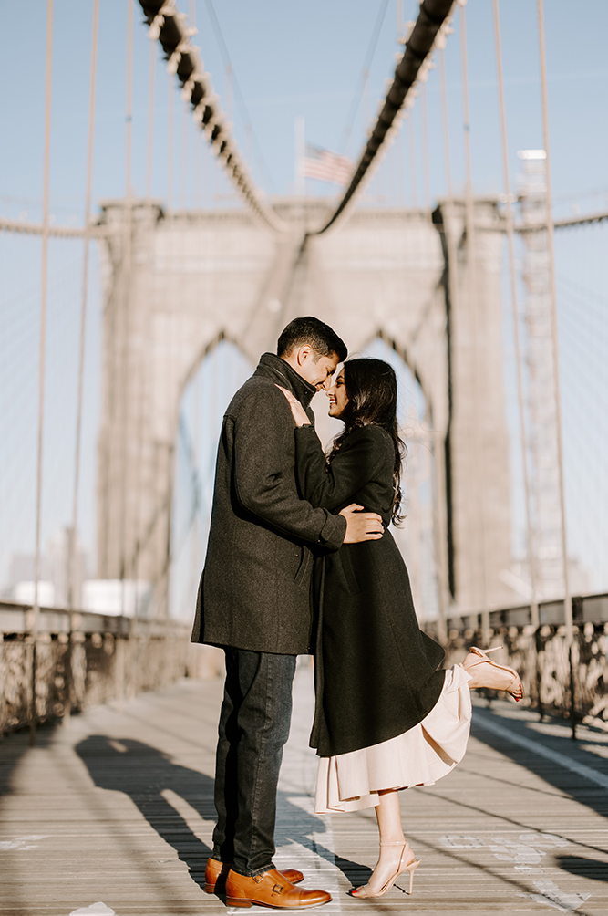 Indian-Wedding-Photography-Destination-Wedding-New York-Brooklyn Bridge-Engagement 11