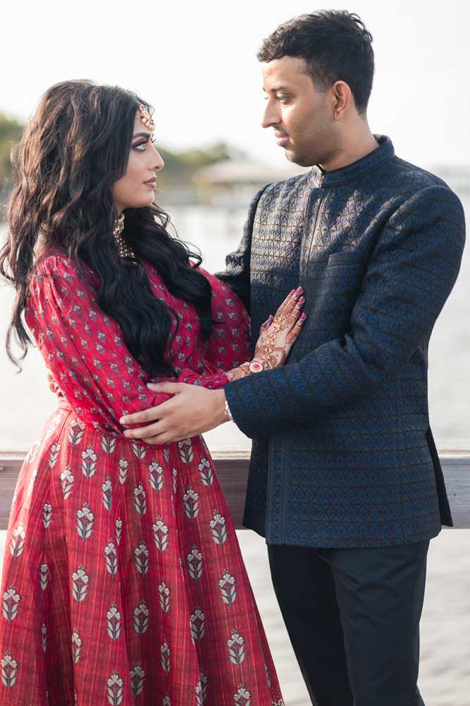 Indian wedding-Couple's Portrait-Hilton Daytona Beach Oceanfront Resort 1