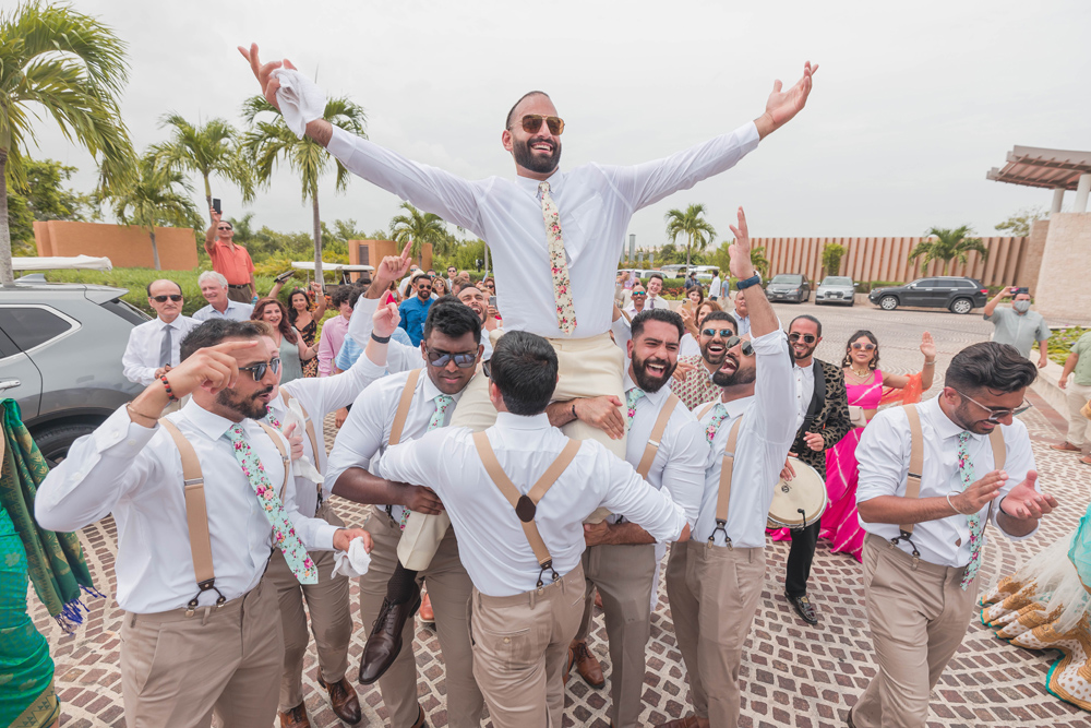 Indian Wedding-Baraat- Banyan Tree Mayakoba4