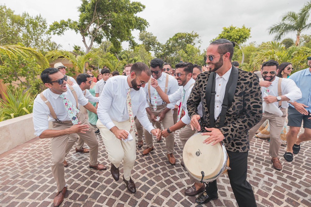 Indian Wedding-Baraat- Banyan Tree Mayakoba8