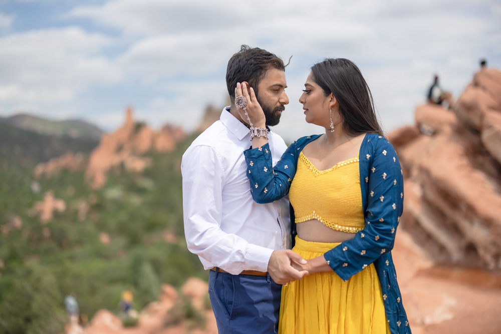 Indian Wedding-Couple's Portrait-Cheyenne Mountain Colorado Springs5