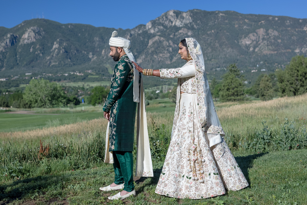 Indian Wedding-First Look-Cheyenne Mountain Colorado Springs4