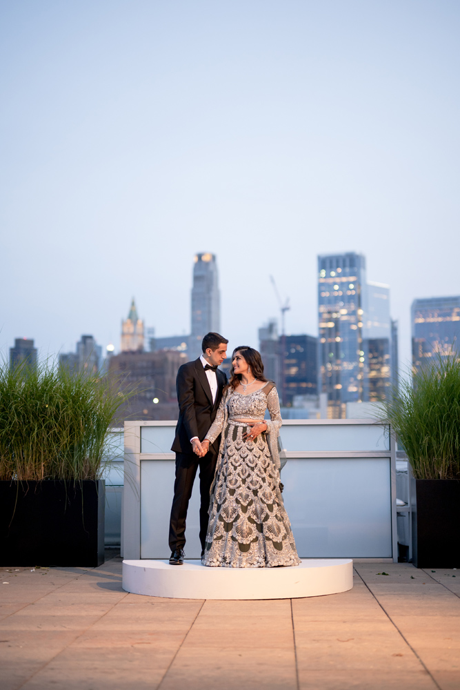 Indian Wedding-Couple's Portrait-Tribeca Rooftop 3