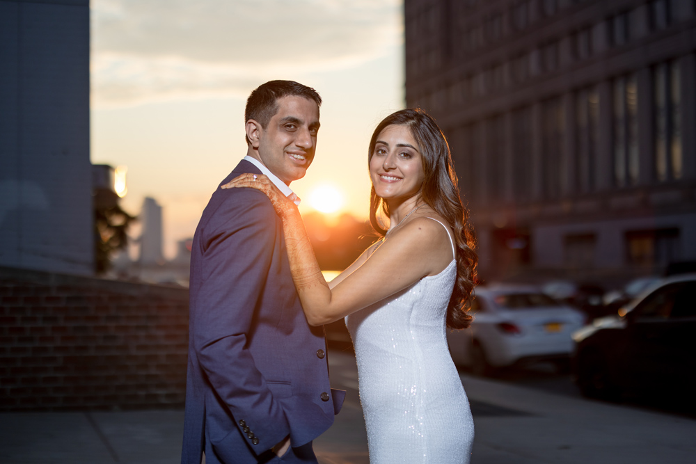 Indian Wedding-Couple's Portrait-Tribeca Rooftop 5