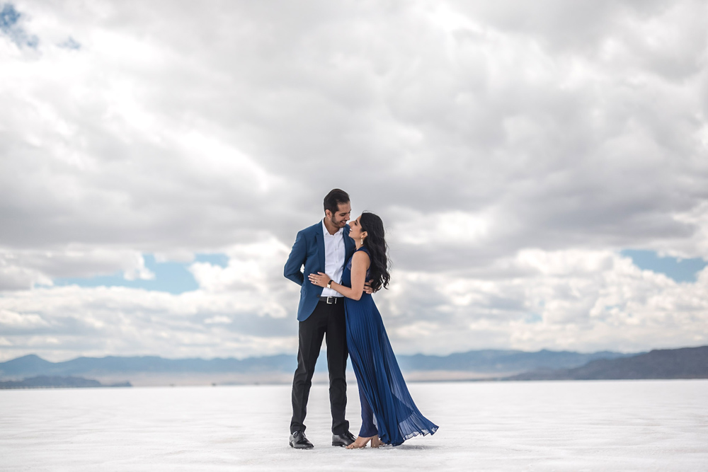 Indian Wedding-Engagement Shoot-Bonneville Salt Flats Speedway 1