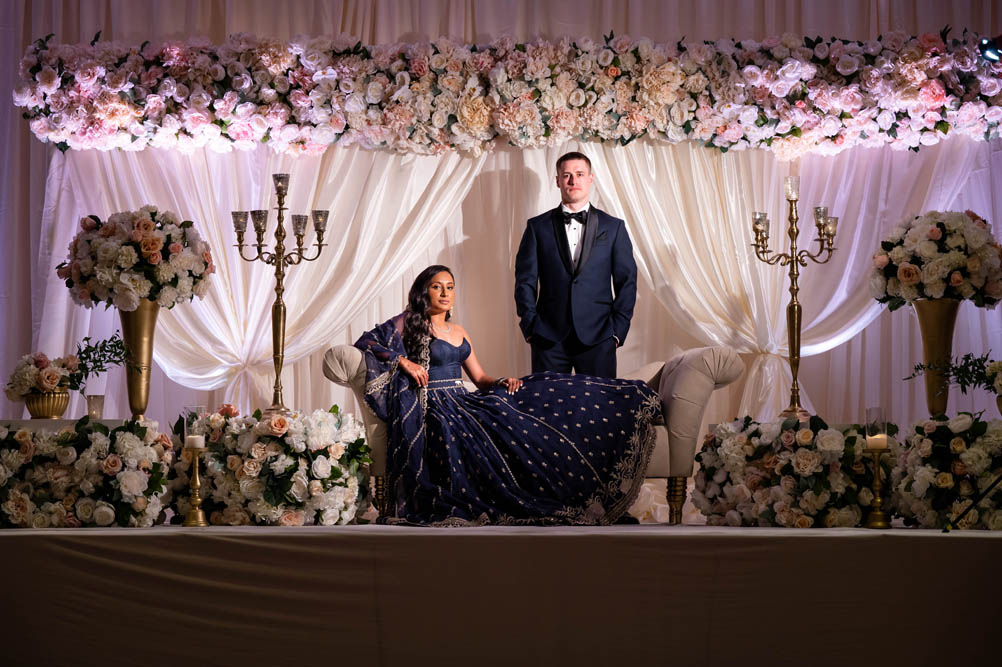 Indian Wedding-Couple's Portrait-Boston Marriott Burlington 3