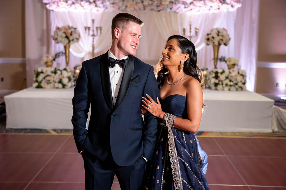 Indian Wedding-Couple's Portrait-Boston Marriott Burlington 2