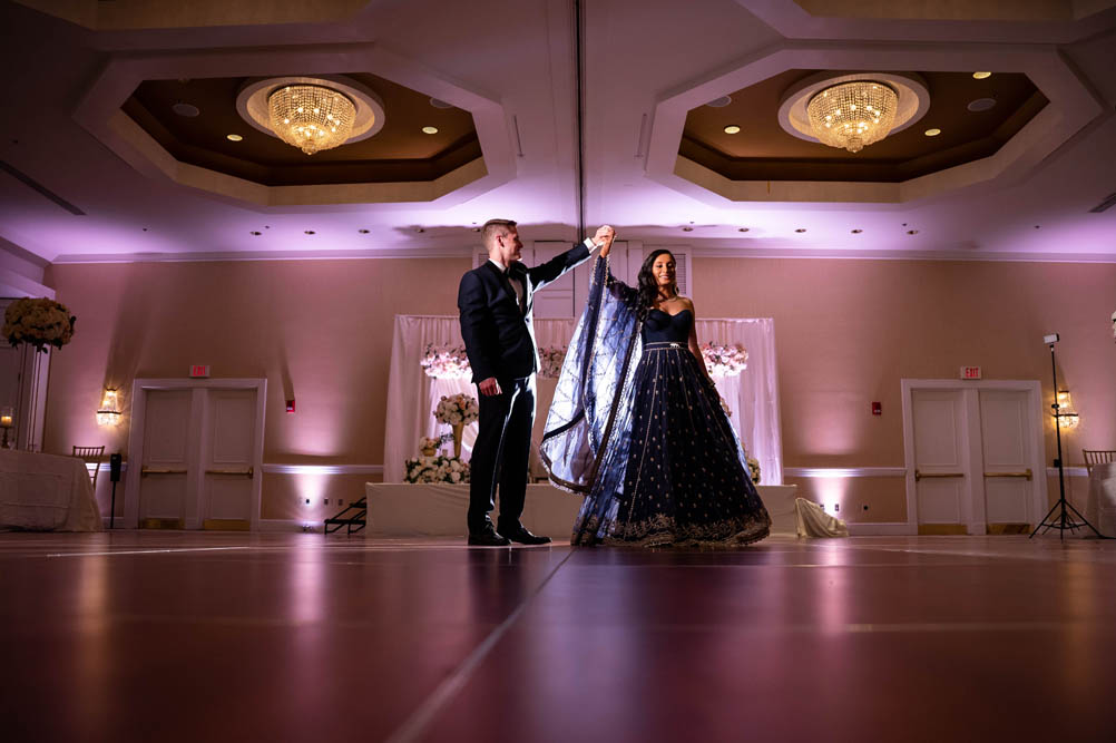 Indian Wedding-Couple's Portrait-Boston Marriott Burlington 1