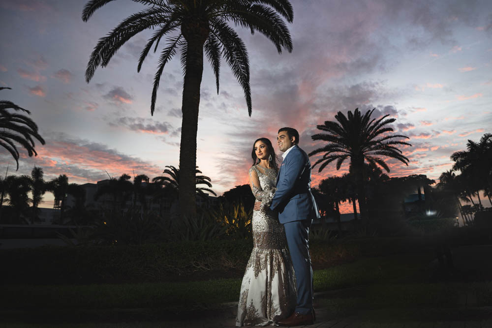 Indian Wedding-Couple's Portrait-The Ritz-Carlton Key Biscayne Miami 1