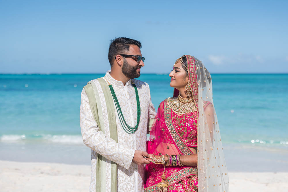 Indian Wedding-First Look-Turks and Caicos Islands 1