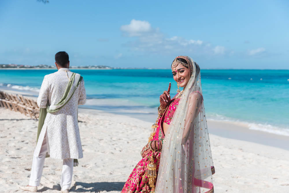 Indian Wedding-First Look-Turks and Caicos Islands 6