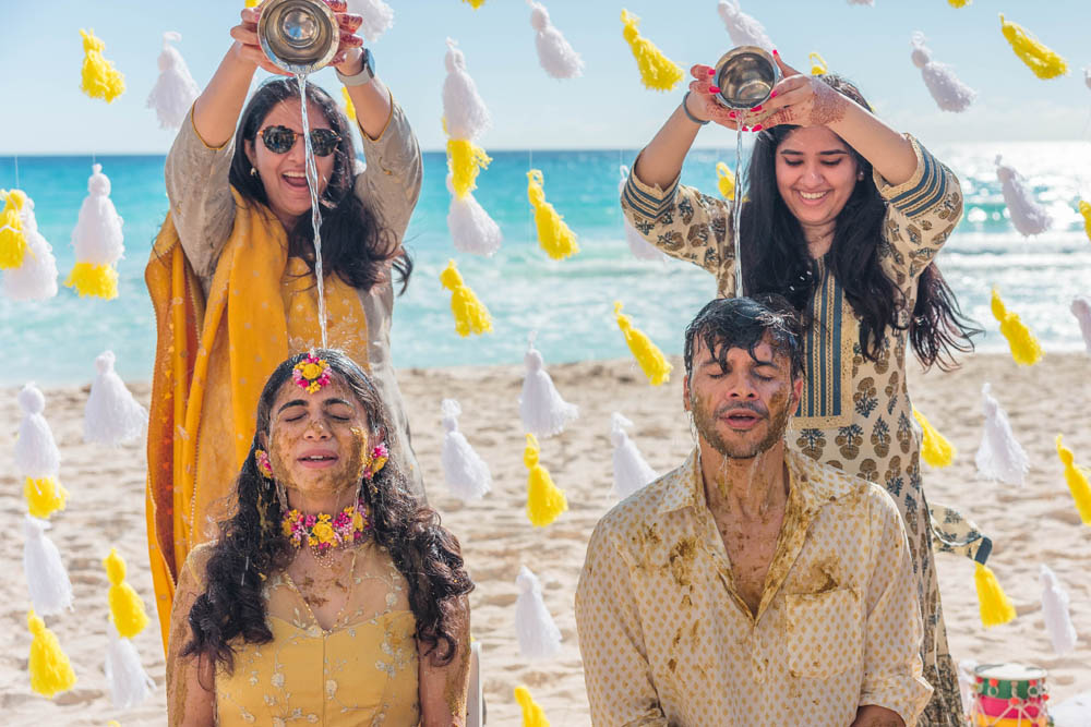 Indian Wedding-Haldi-JW Marriott Resort Cancun 12