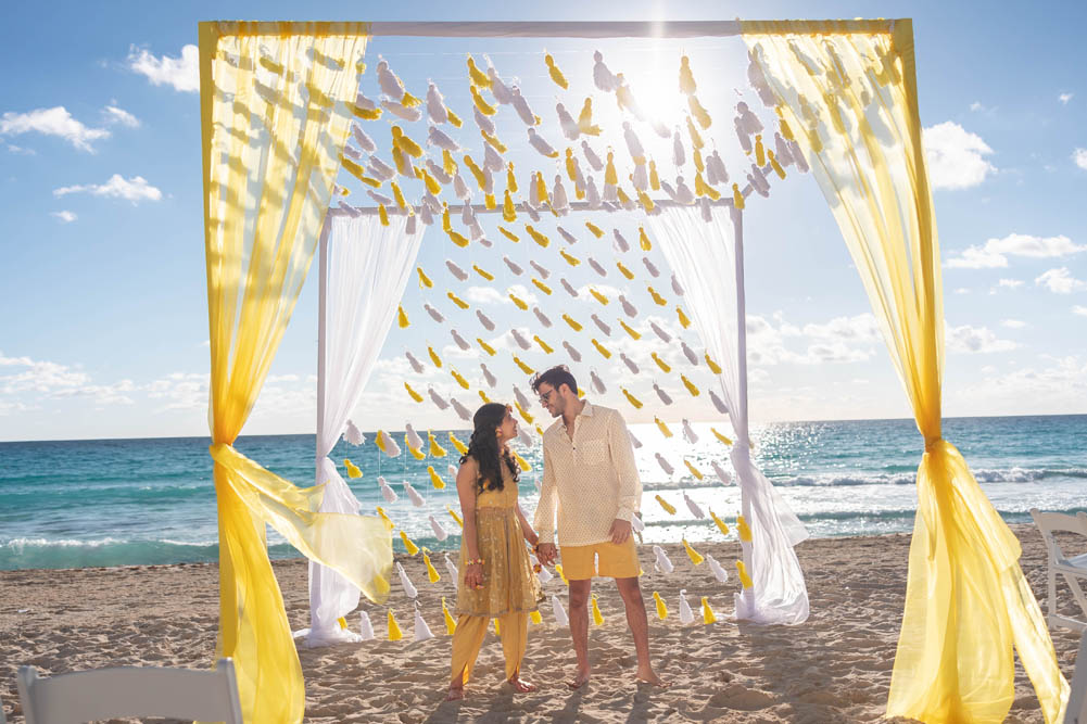 Indian Wedding-Haldi-JW Marriott Resort Cancun 13