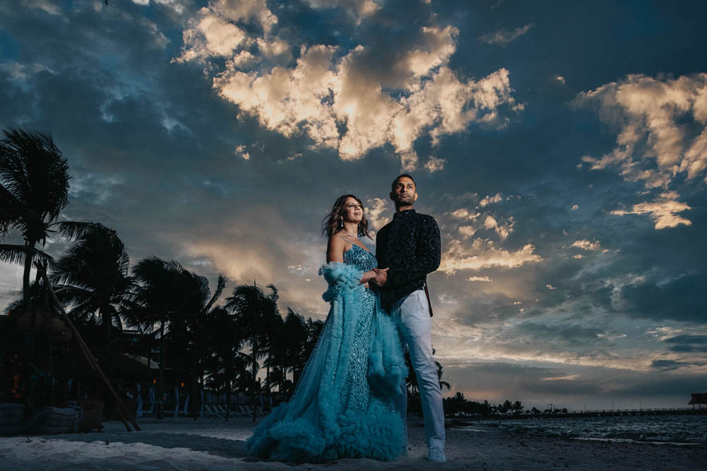 Indian Wedding-Couple's Portrait-Garza Blanca Cancun 6