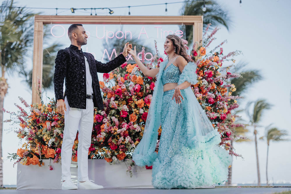 Indian Wedding-Couple's Portrait-Garza Blanca Cancun 7