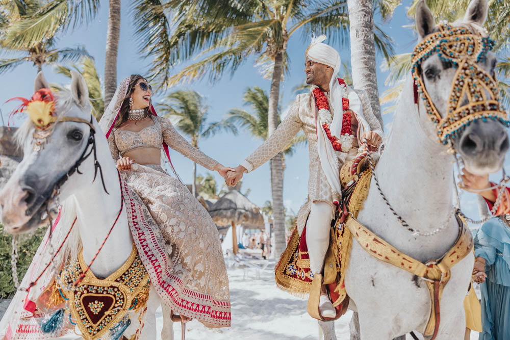 Indian Wedding-Couple's Portrait-Garza Blanca Cancun 9