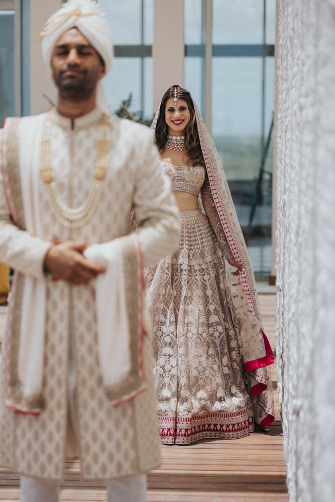 Indian Wedding-First Look-Garza Blanca Cancun 3