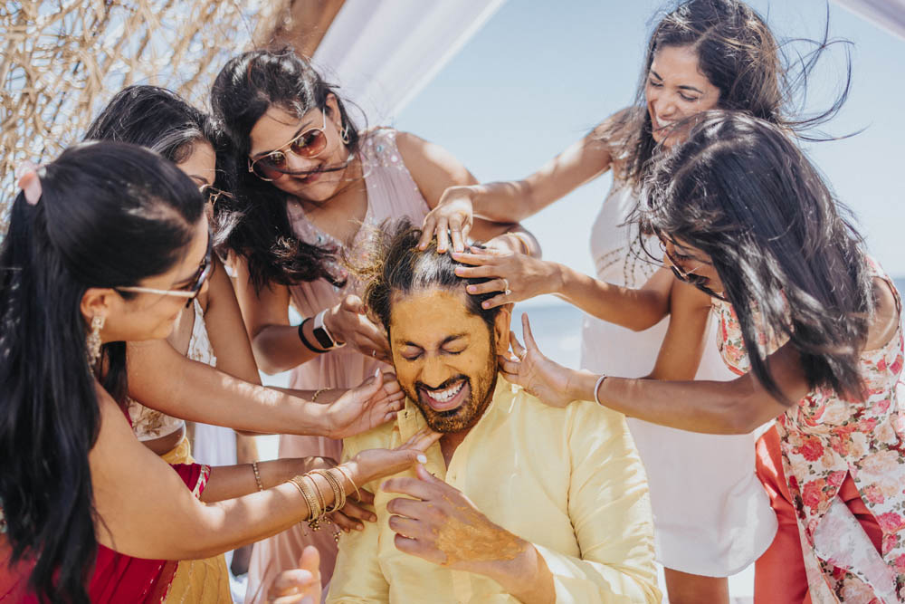 Indian Wedding Photography-Haldi-Boston Ptaufiq-Dreams Natura Resort Cancun 2