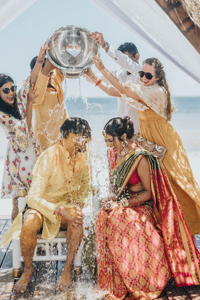 Indian Wedding Photography-Haldi-Boston Ptaufiq-Dreams Natura Resort Cancun 4