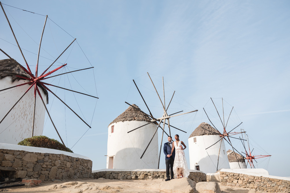 Mykonos Greece Wedding-Ptaufiq Photography- First Look 1