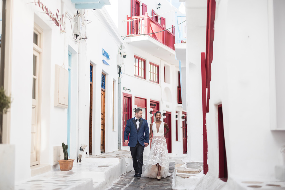 Mykonos Greece Wedding-Ptaufiq Photography- First Look 2