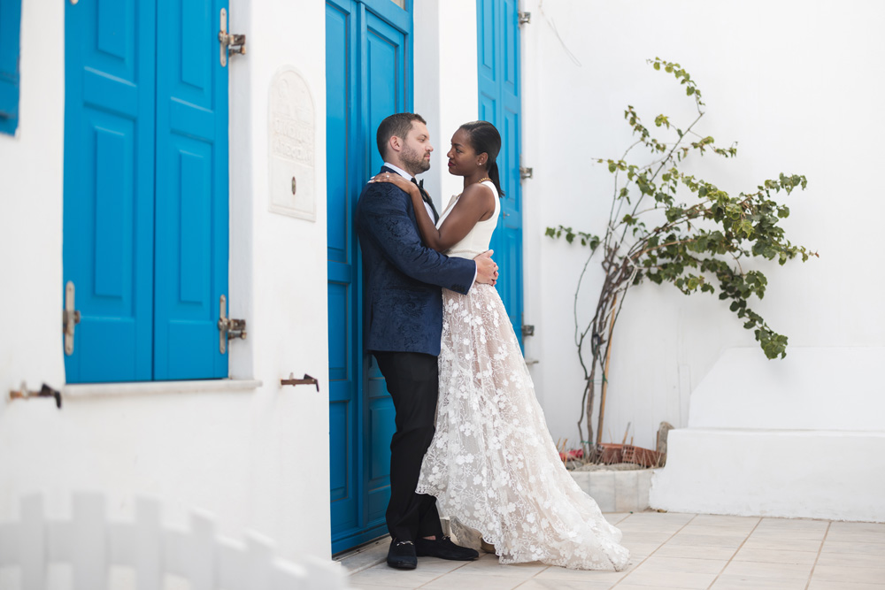 Mykonos Greece Wedding-Ptaufiq Photography- First Look 3