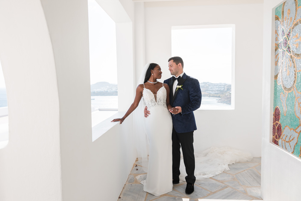 Mykonos Greece Wedding-Ptaufiq Photography- First Look 7