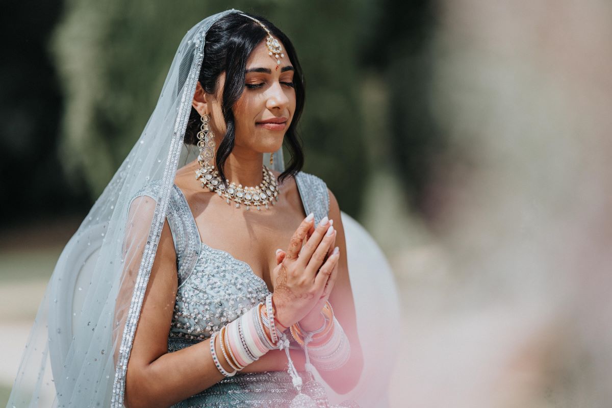 Ptaufiq Indian Destination Wedding Castell de Sant Marçal Barcelona Spain Serena and Manav Ceremony 14