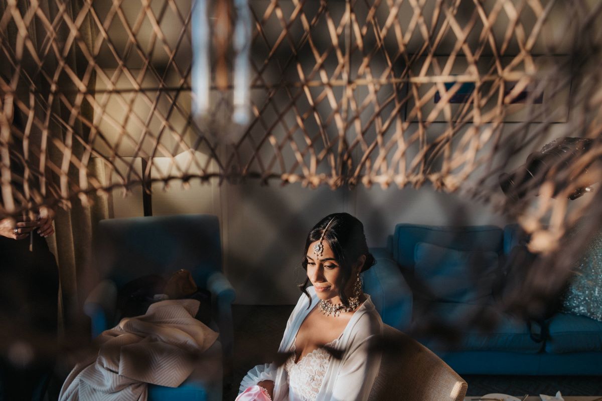 Ptaufiq Indian Destination Wedding Castell de Sant Marçal Barcelona Spain Serena and Manav Getting Ready 16