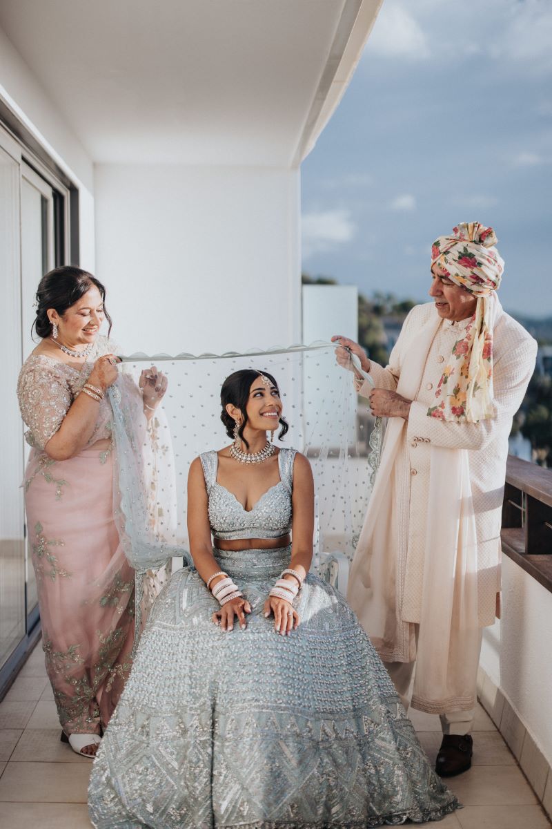 Ptaufiq Indian Destination Wedding Castell de Sant Marçal Barcelona Spain Serena and Manav Getting Ready 18