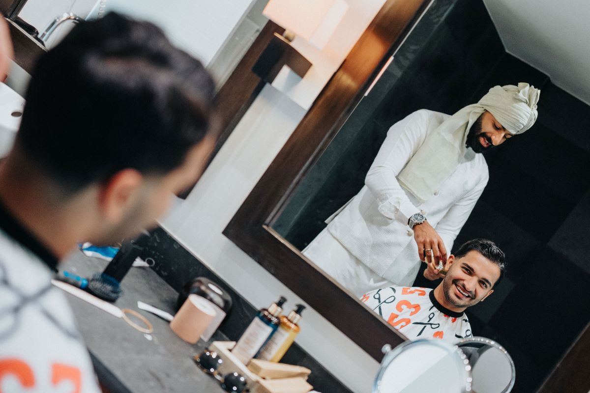 Ptaufiq Indian Destination Wedding Castell de Sant Marçal Barcelona Spain Serena and Manav Getting Ready 5