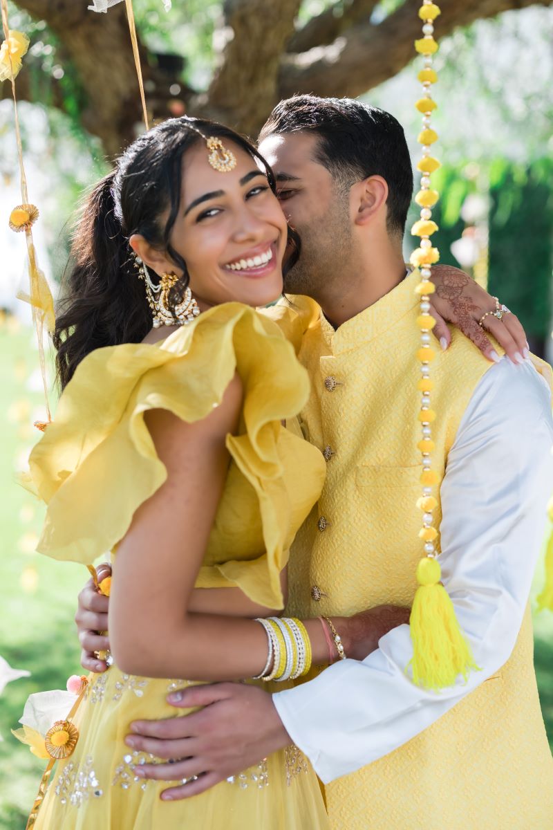 Ptaufiq Indian Destination Wedding Castell de Sant Marçal Barcelona Spain Serena and Manav Haldi 6