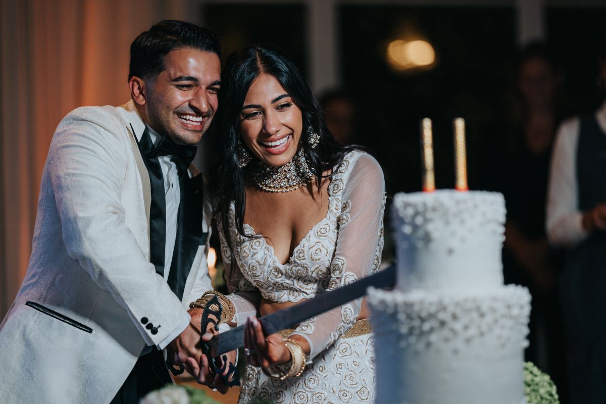 Ptaufiq Indian Destination Wedding Castell de Sant Marçal Barcelona Spain Serena and Manav Reception 13
