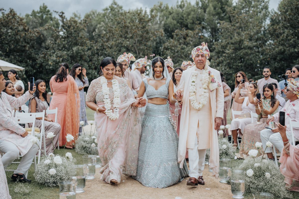 Ptaufiq Indian Destination Wedding Castell de Sant Marçal Barcelona Spain Serena and Manav Wedding Ceremony 6