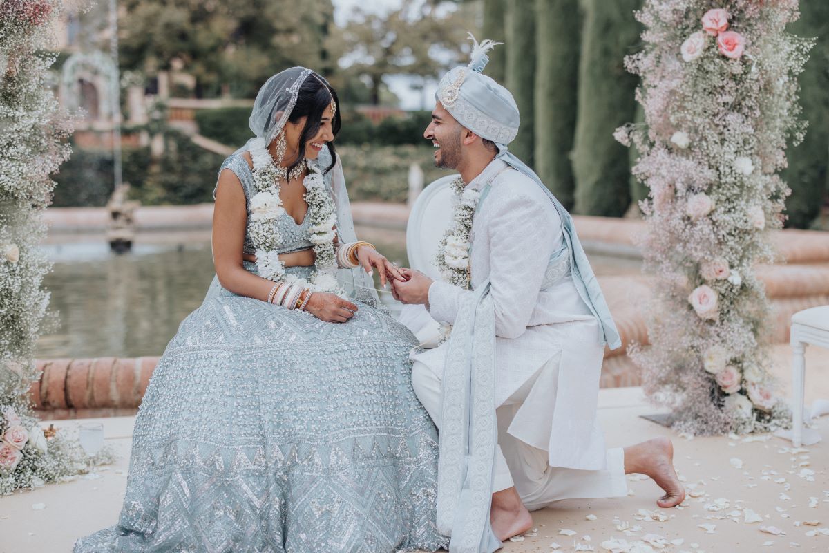Ptaufiq Indian Destination Wedding Castell de Sant Marçal Barcelona Spain Serena and Manav Wedding Ceremony 8