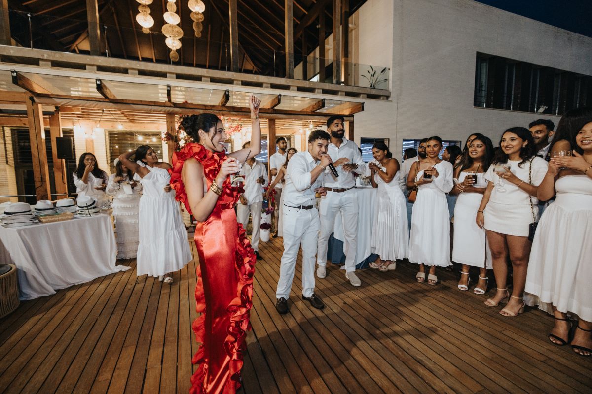 Ptaufiq Indian Destination Wedding Castell de Sant Marçal Barcelona Spain Serena and Manav Welcome Dinner 10