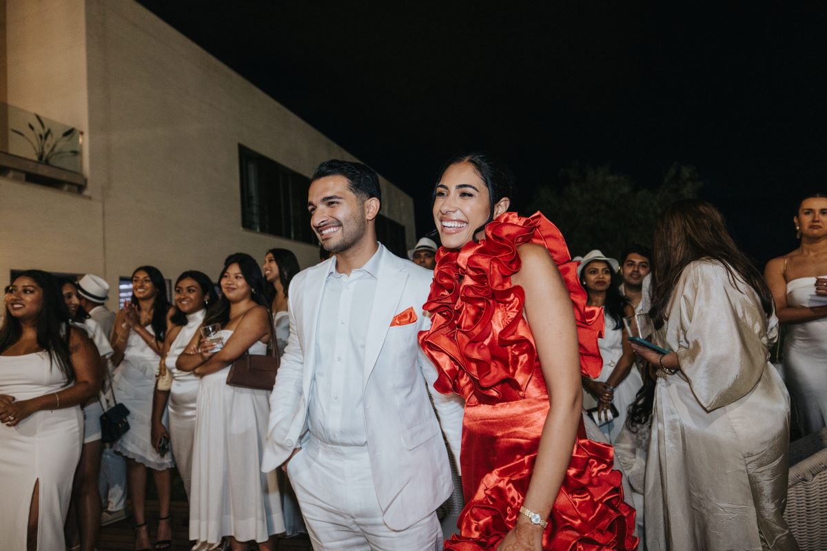 Ptaufiq Indian Destination Wedding Castell de Sant Marçal Barcelona Spain Serena and Manav Welcome Dinner 11