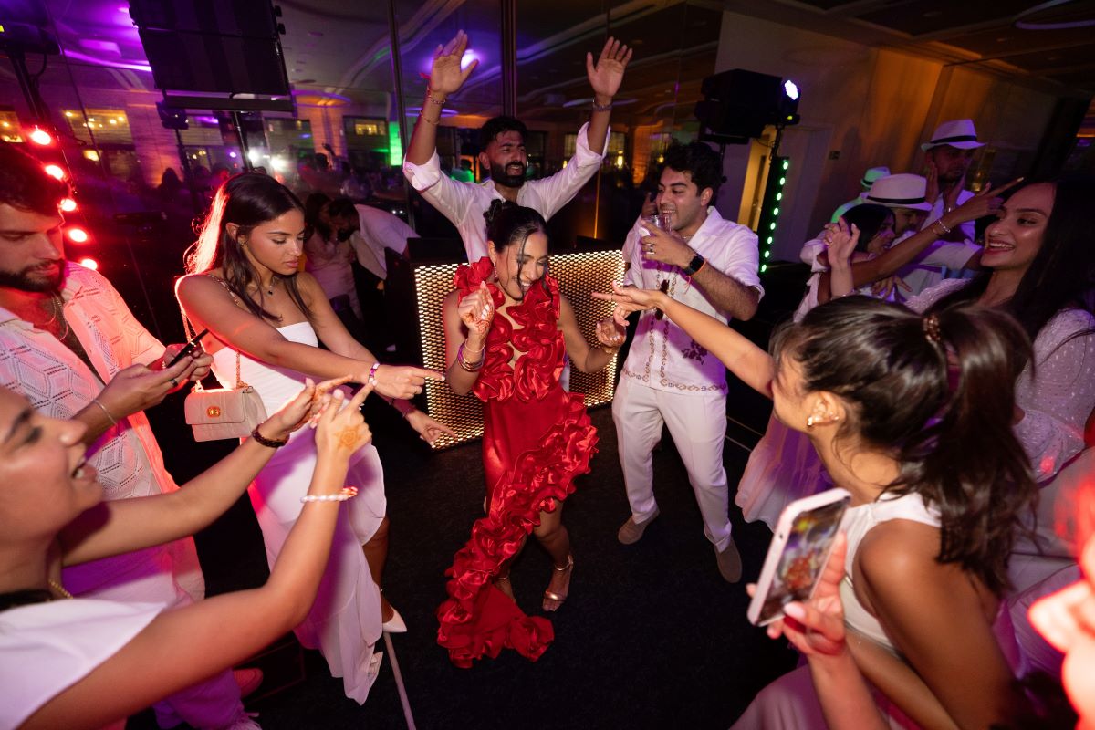Ptaufiq Indian Destination Wedding Castell de Sant Marçal Barcelona Spain Serena and Manav Welcome Dinner 14