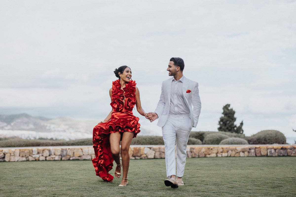 Ptaufiq Indian Destination Wedding Castell de Sant Marçal Barcelona Spain Serena and Manav Welcome Dinner 2