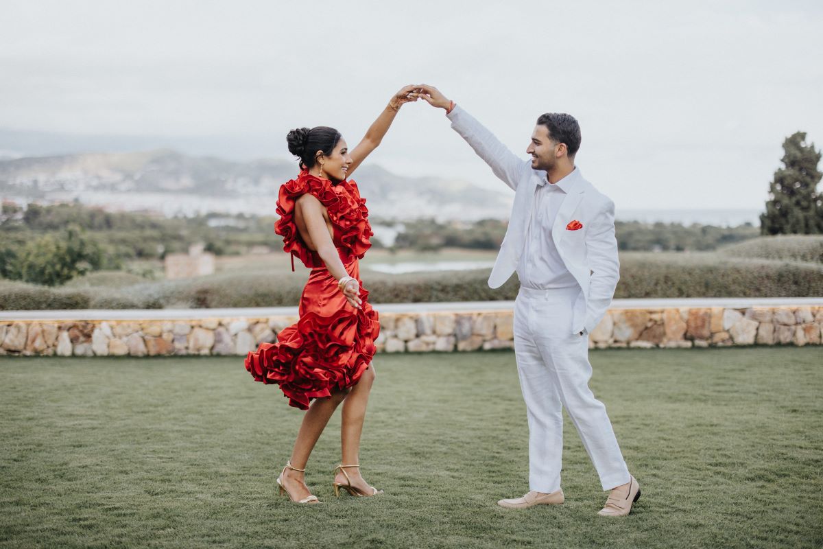 Ptaufiq Indian Destination Wedding Castell de Sant Marçal Barcelona Spain Serena and Manav Welcome Dinner 3