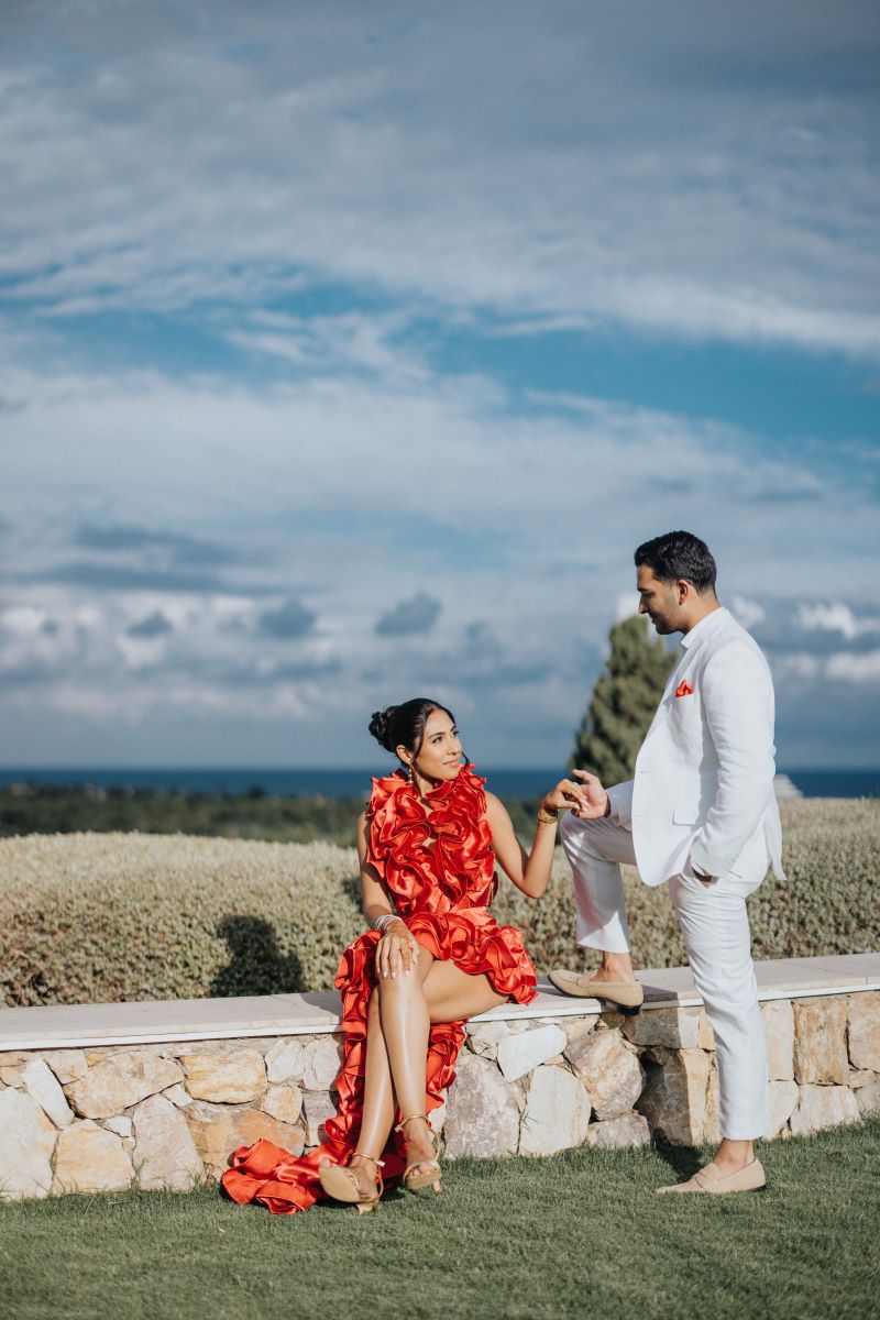 Ptaufiq Indian Destination Wedding Castell de Sant Marçal Barcelona Spain Serena and Manav Welcome Dinner 8