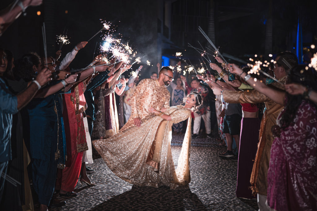 Indian Bride and Groom Portrait Photos Night 6