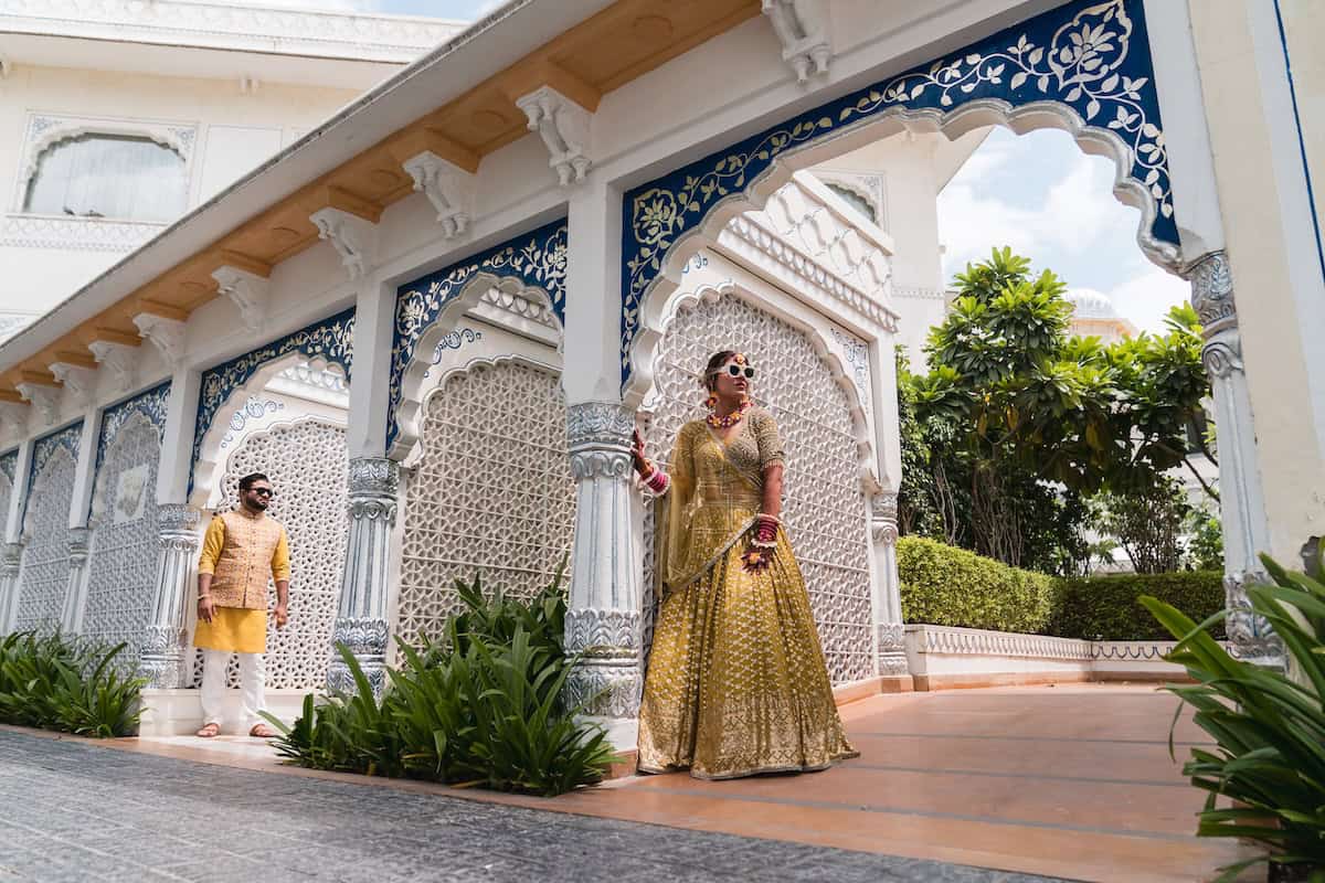 Luxury Indian Wedding - The Leela Palace Jaipur - Pre Haldi Shoot - P.taufiq