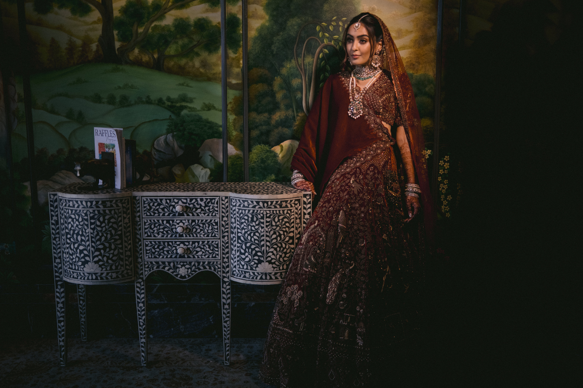Stunning luxury Indian bride wedding captured by Ptaufiq Photography.