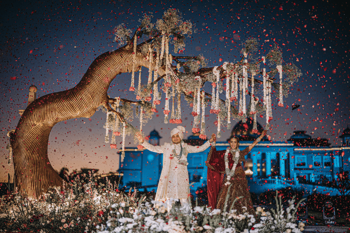 Luxury Indian wedding setup by A3Cube Events India, beautifully captured by Ptaufiq Photography.